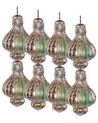 Weihnachtskugel 8er Set BRILLANT Glas Grün