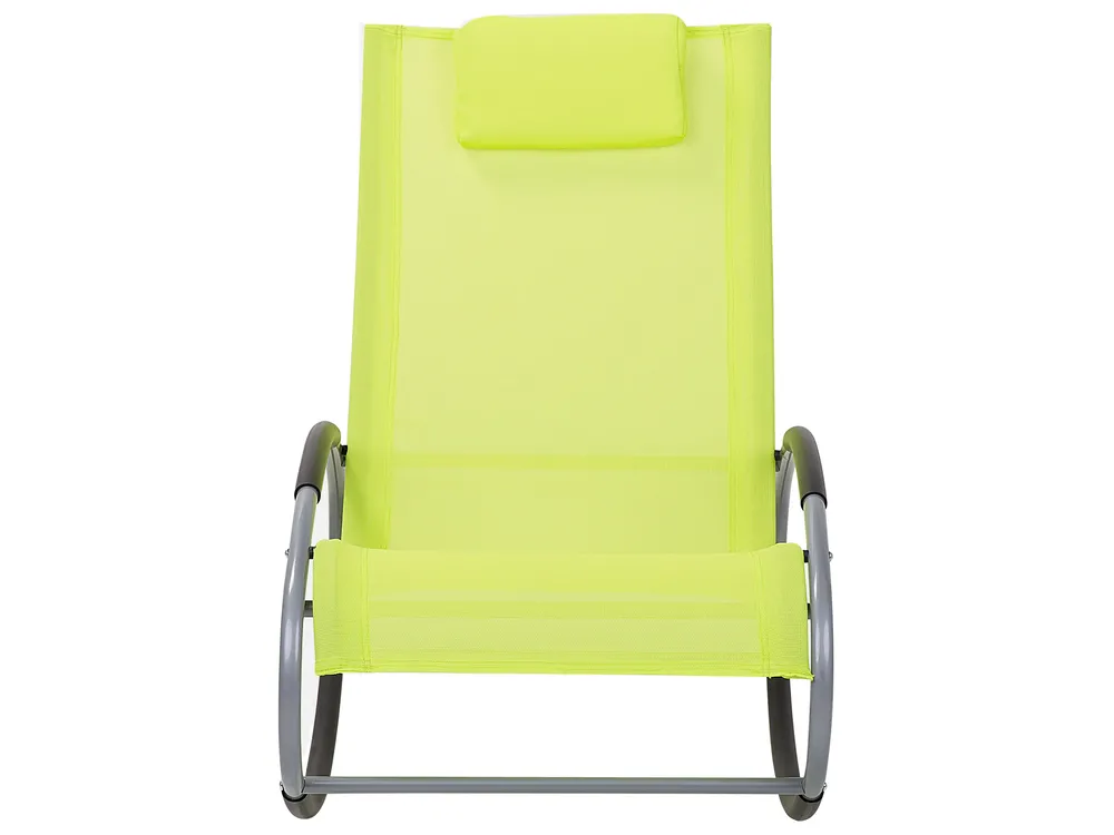 Rocking Sun Lounger CAMPO Metal Lime Green_751513