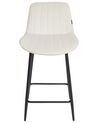 Lot de 2 chaises de bar en velours beige clair DUBROVNIK_928860