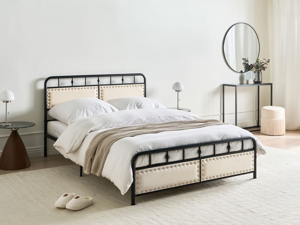 Bed Metaal BREUILLET 140 x 200 cm Zwart