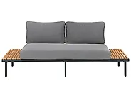 Garden Sofa 2 Seater FIVIZZANO Acacia Wood Dark Grey_1159489
