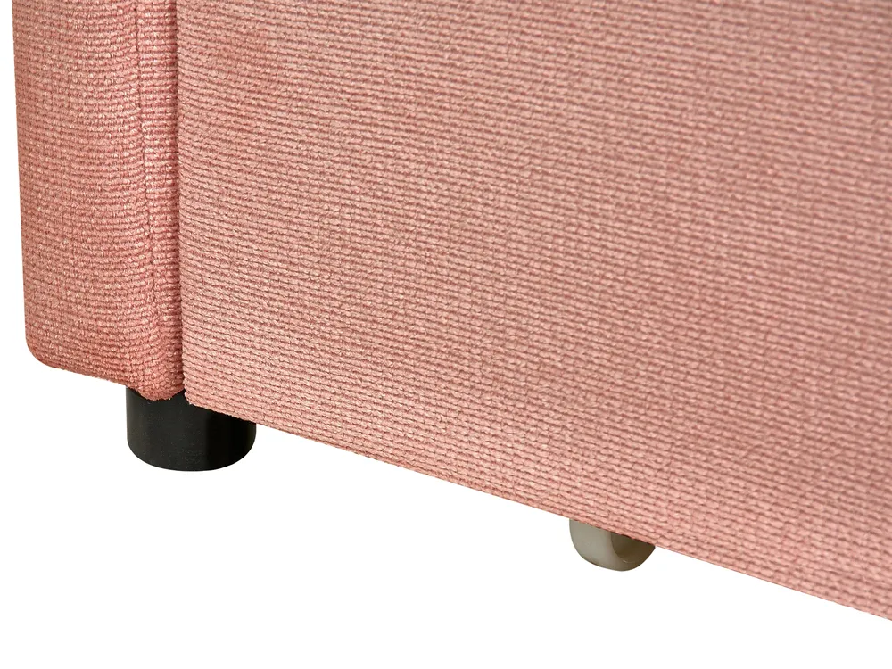 Daybed with Storage VITTEL Fabric Pink 90 x 200 cm (EU Single)_876411