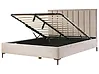 Ottoman Bed SEZANNE Velvet Taupe 180 x 200 cm (EU Super King)