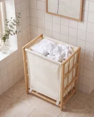 Kosz na pranie MERIN Bambus Jasnobrązowy 45 L_1144437