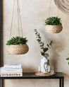 Set of 2 Seagrass Hanging Plant Pots Natural REMORA_825033