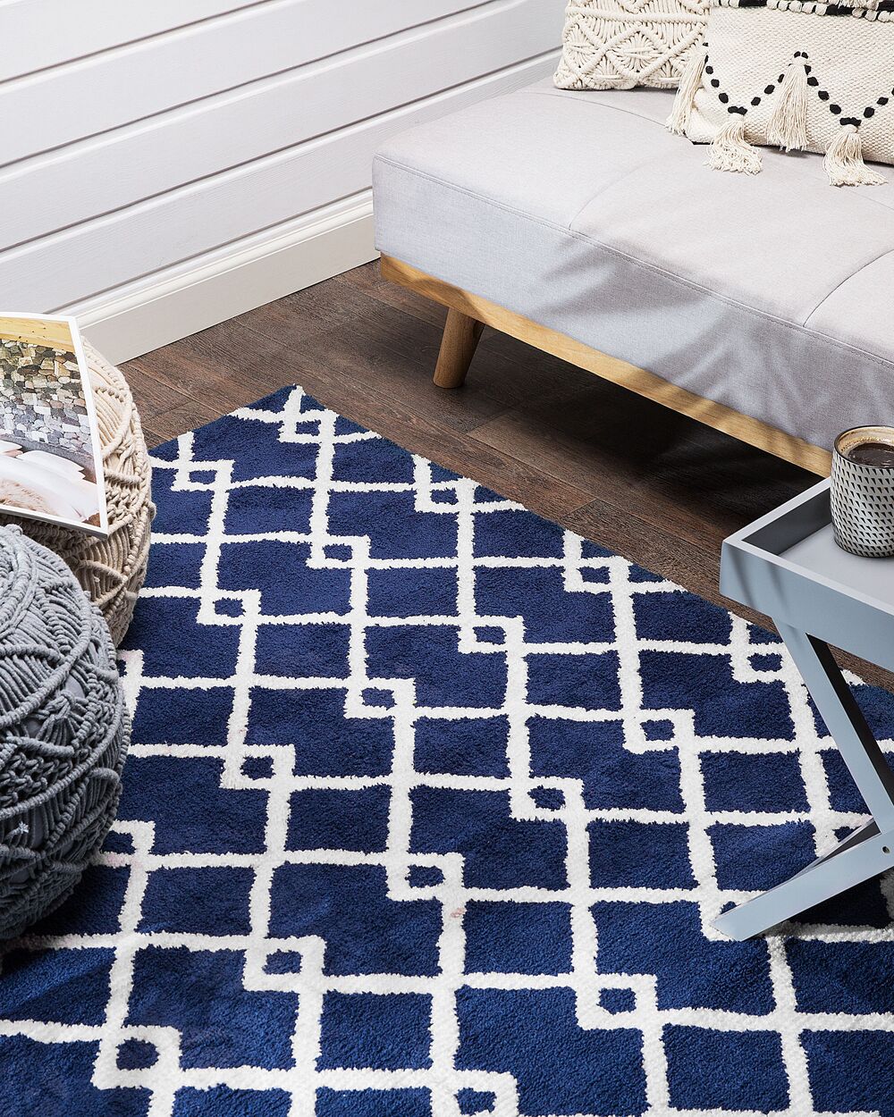Vloerkleed SERRES Blauw 140 x 200 cm