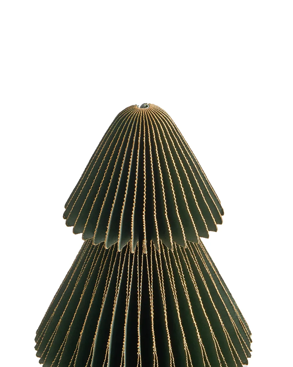 Set of 5 Christmas Decorations VORMA 25 cm Christmas Tree Beige/ Green_1030622