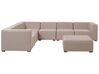 Lounge Set beige 7-Sitzer linksseitig modular AREZZO_824517