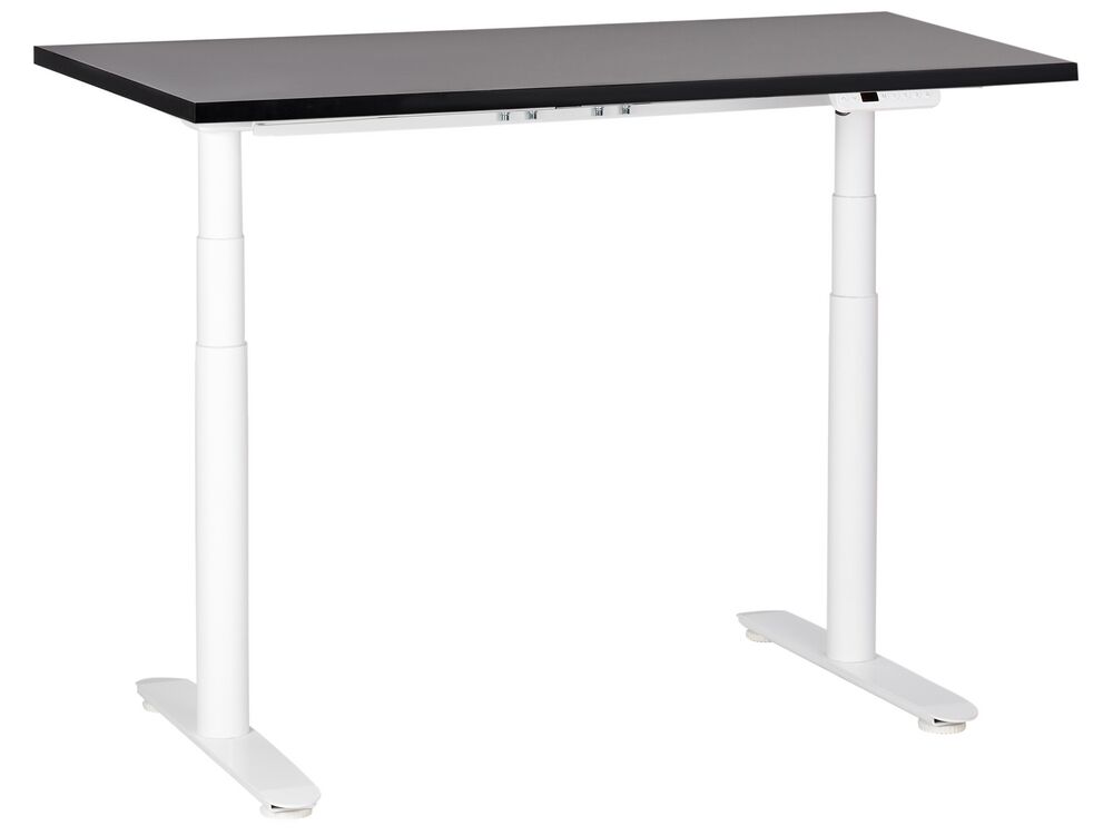 Elektricky výškově nastavitelný pracovní stůl DESTINAS 120 cm x 72 cm Černá/Bílá