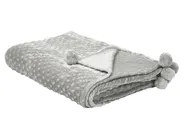 Kuscheldecke SAMUR 150 x 200 cm Hellgrau_771157