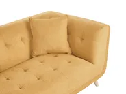 Sofa 2 Seater HABO with Ottoman Fabric Mustard_1077366