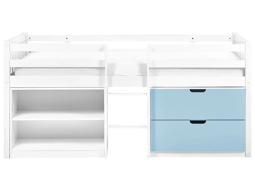 Mid Sleeper Bed Wood SUSVILLE 90 x 200 cm (EU Single) Blue_1038886