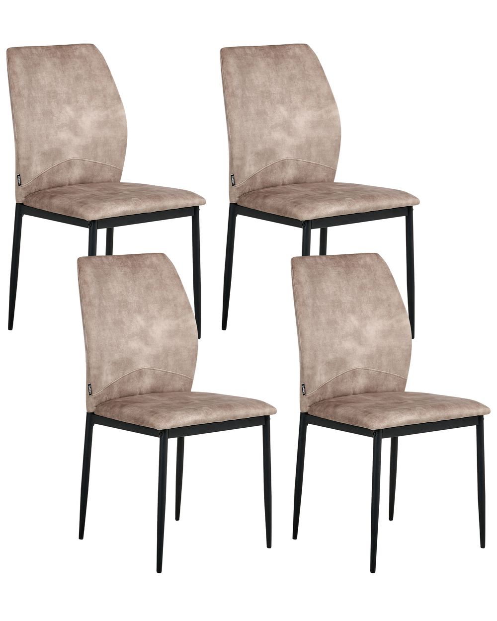 Conjunto de 4 cadeiras de jantar ROCHEPORT Tecido Taupe