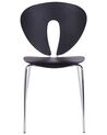 Set of 2 Dining Chairs Black TRACY_929880