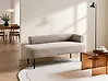 Right-Hand Chaise Longue MIRMANDE Fabric Light Brown