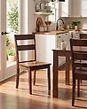Set of 2 Dining Chairs GEORGIA Wood Dark Brown