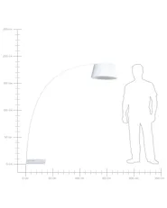 Lampada da pavimento BENUE Metallo Bianco_858176