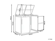 Double Wheelie Bin Store 480 L PIACENZA Metal Dark Grey_1073513