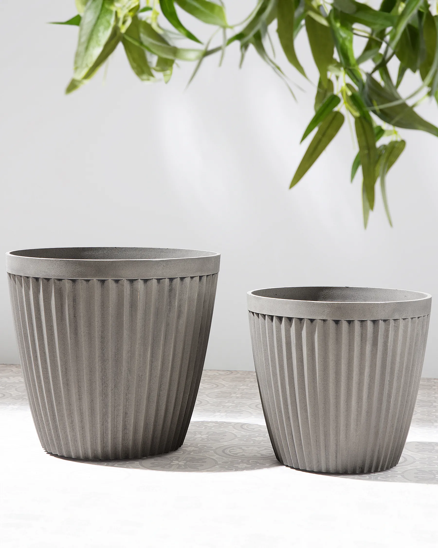 Plant Pot POKA 44 cm Taupe_733526