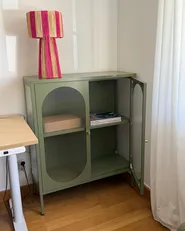 Sideboard mit Glastüren SARRE 90 cm Metall Grün_1153712