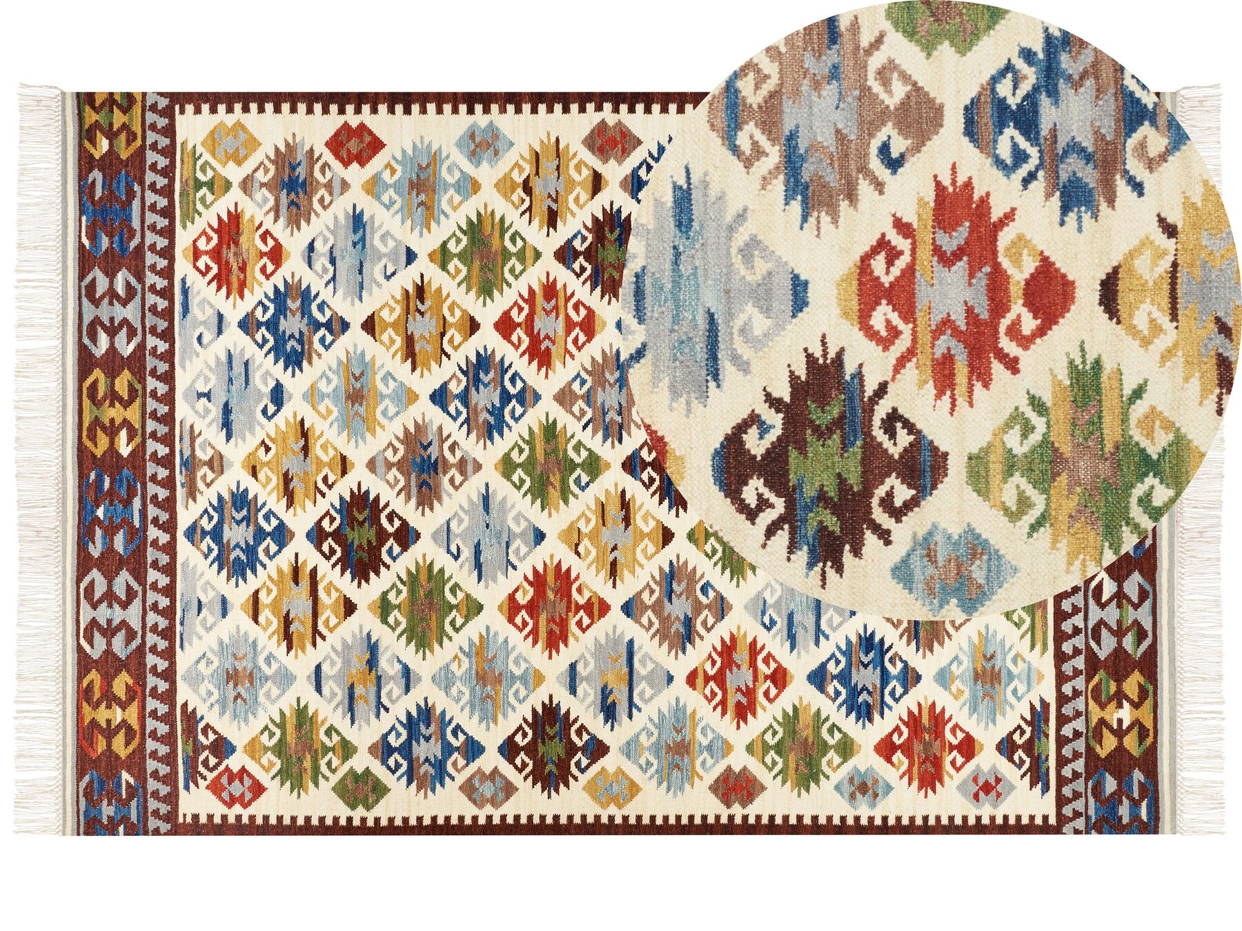 Tappeto kilim lana multicolore 200 x 300 cm AKNALICH_859266