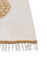 Bavlněný dětský koberec s potiskem hrušky 140 x 200 cm krémová bílá KHIDARI_908016
