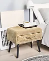 Mesita de noche 1 cajón EUROSTAR Pana Beige oscuro