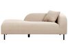Right Hand Boucle Chaise Lounge Taupe LE CRAU_923707