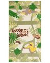 Barnmatta i bomull med djungeltryck 80 x 150 cm flerfärgad JANHTO_864126