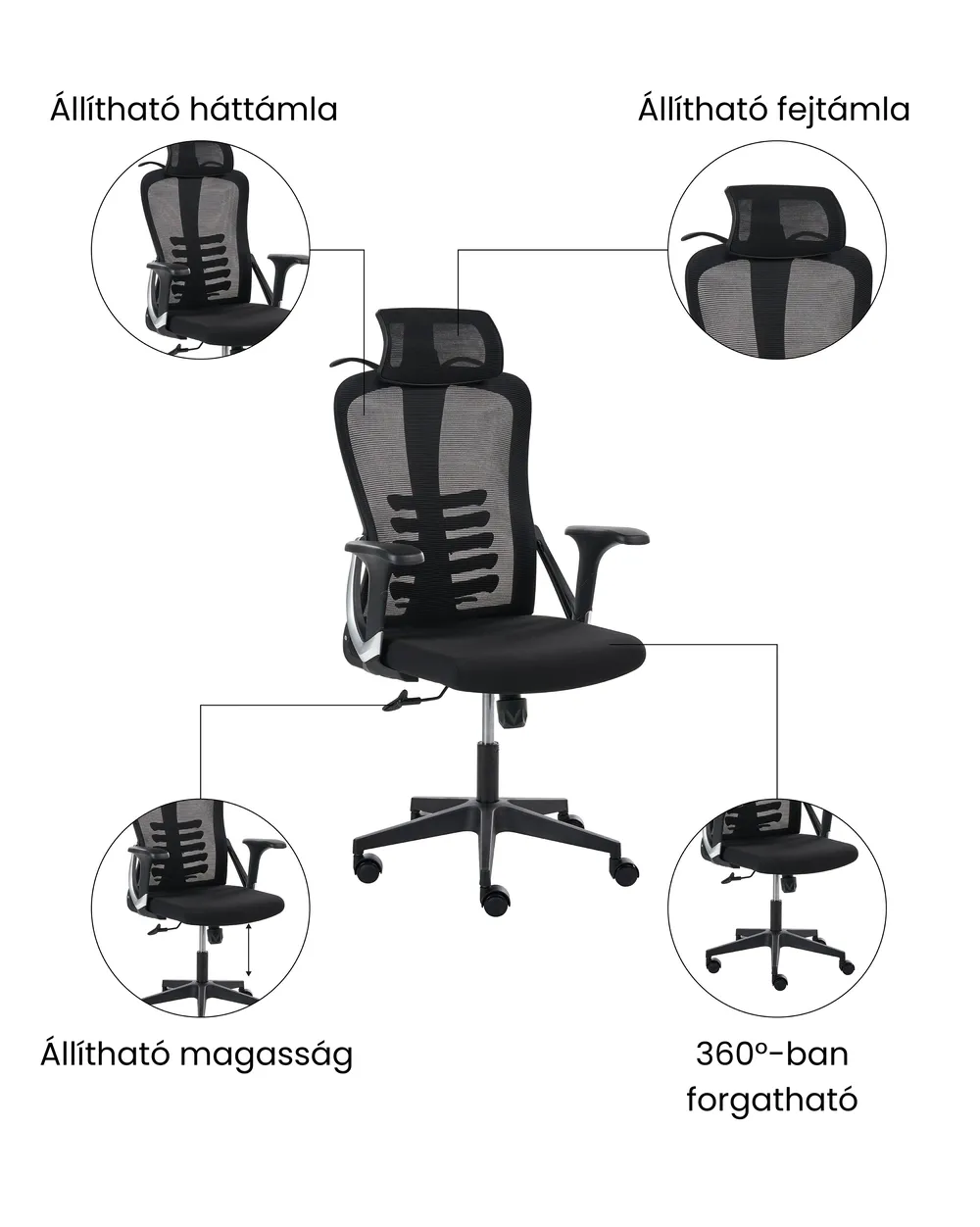 Irodai szék ERGONOX Fekete_1071050