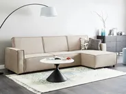 Corner Sofa Bed 3 Seater ROMEDAL II Fabric Beige Left Hand_971598