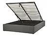 Ottoman Bed without Headboard DINAN Fabric Dark Grey 140 x 200 cm (EU Double)