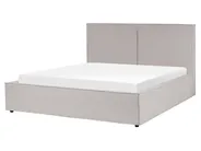 Ottoman Bed MOISSAC Fabric Light Grey 160 x 200 cm (EU King Size)_873956