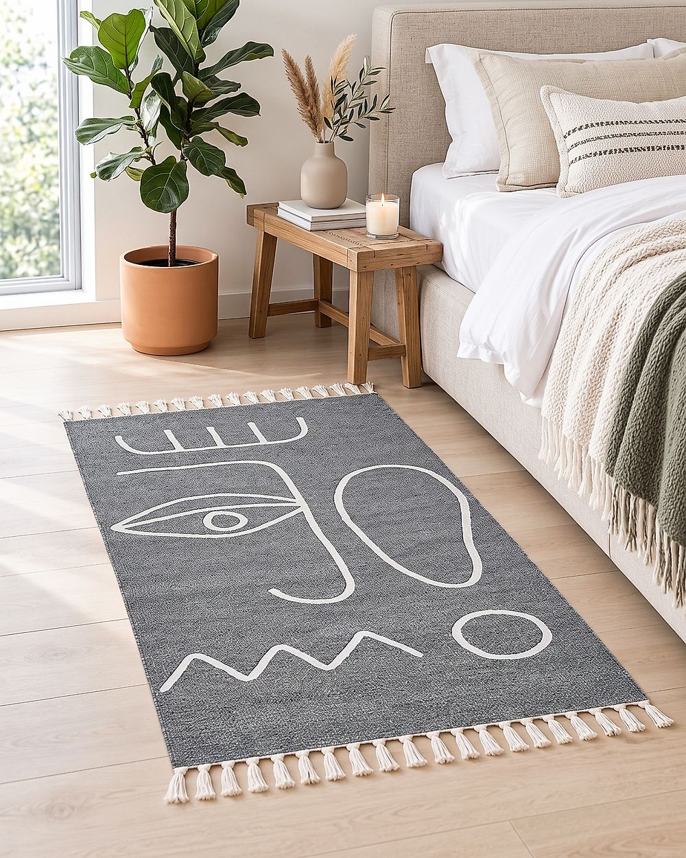 Tappeto per esterni YAVU Grigio 80 x 150 cm