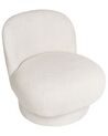 Swivel Boucle Armchair White AYLO_927698