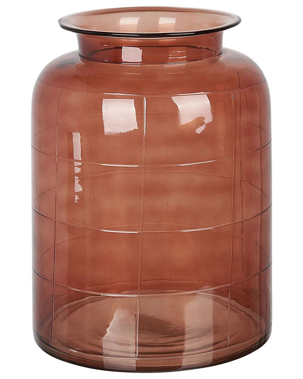 Wazon na kwiaty VINDALOO 35 cm Szkło Złoty brąz