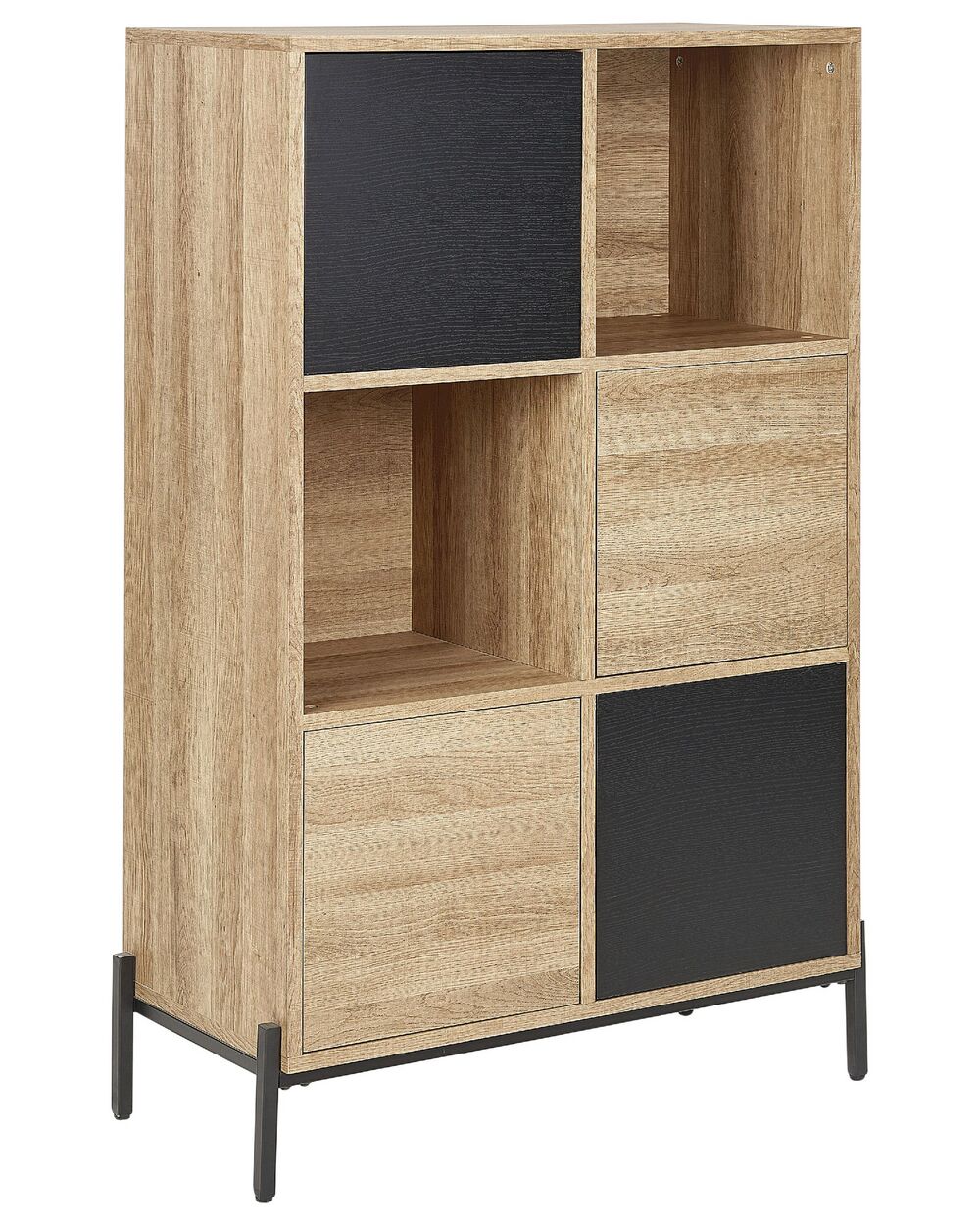 Meuble de rangement MOINES 135 cm Marron/noir