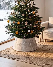 Karácsonyfa alátét HEINOLA 72 cm Vas Törtfehér_1171207
