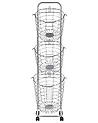 Basket Stand AYAPAL with Wheels Metal Silver