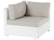 Garden Corner Sofa with Table 4 Seater SANO Modular PE Rattan White Left Hand_741331