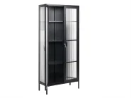 Witryna ze szklaną gablotą GLEORA Metal Czarny_1091167