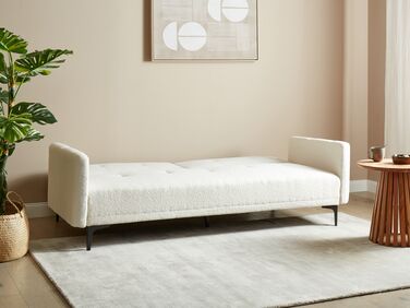 Boucle Sofa Bed Off-White LUCAN