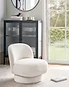 Swivel Armchair AYLO Boucle Off-White