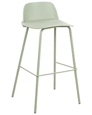 Conjunto de 4 bancos de bar MORA Verde claro_876359
