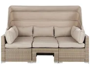 Set da giardino con tavolo 5 posti COCCOLIA Modulare Rattan sintetico (PE) Beige_811628