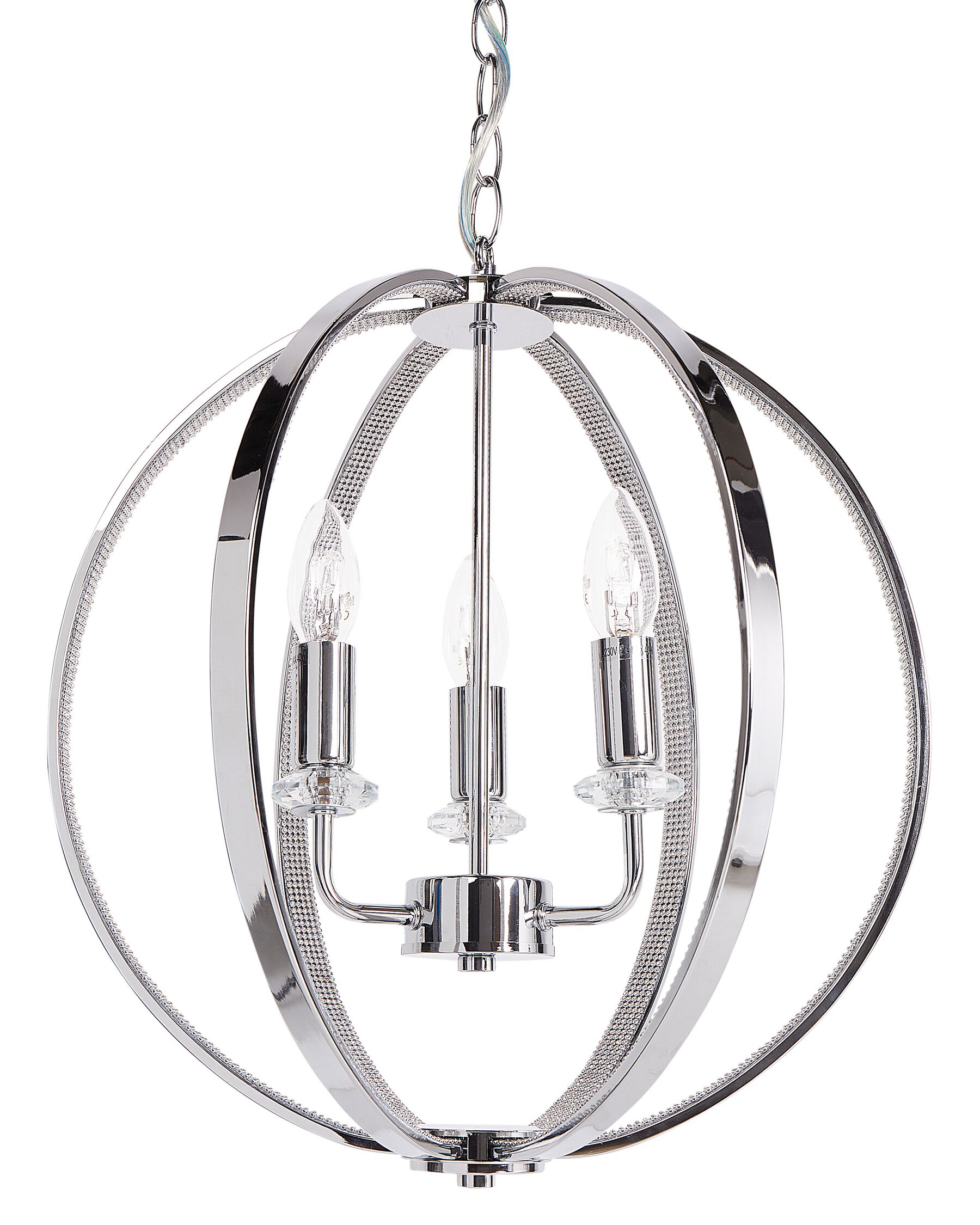 Lámpara de araña de metal plateado TENOIRO_919521