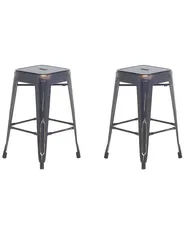 Set di 2 sgabelli da bar CABRILLO Metallo Nero_694359