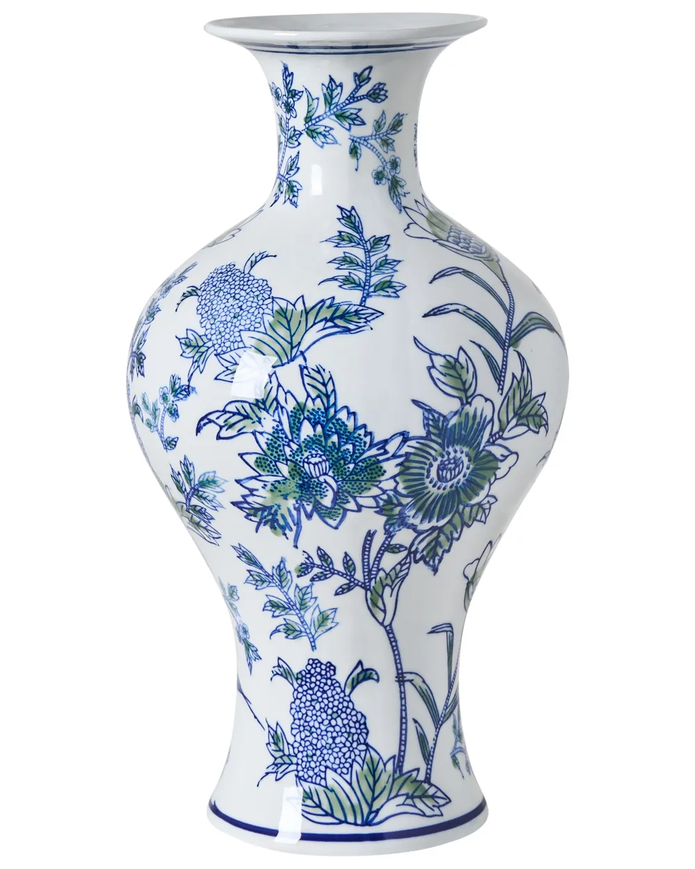 Vaso di fiori in porcellana blu e bianca in stile cinese tradizionale MSH per de Vaso di fiori in porcellana blu e bianca in stile cinese tradizionale MSH per de