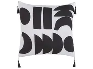 Zestaw 2 poduszek dekoracyjnych LIRIOPE 45 x 45 cm Czarny/ biały Wzór geometryczny_815451
