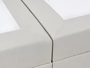 Divan Bed with Storage ESQUIRE Fabric Off-White 180 x 200 cm (EU Super King)_1016156